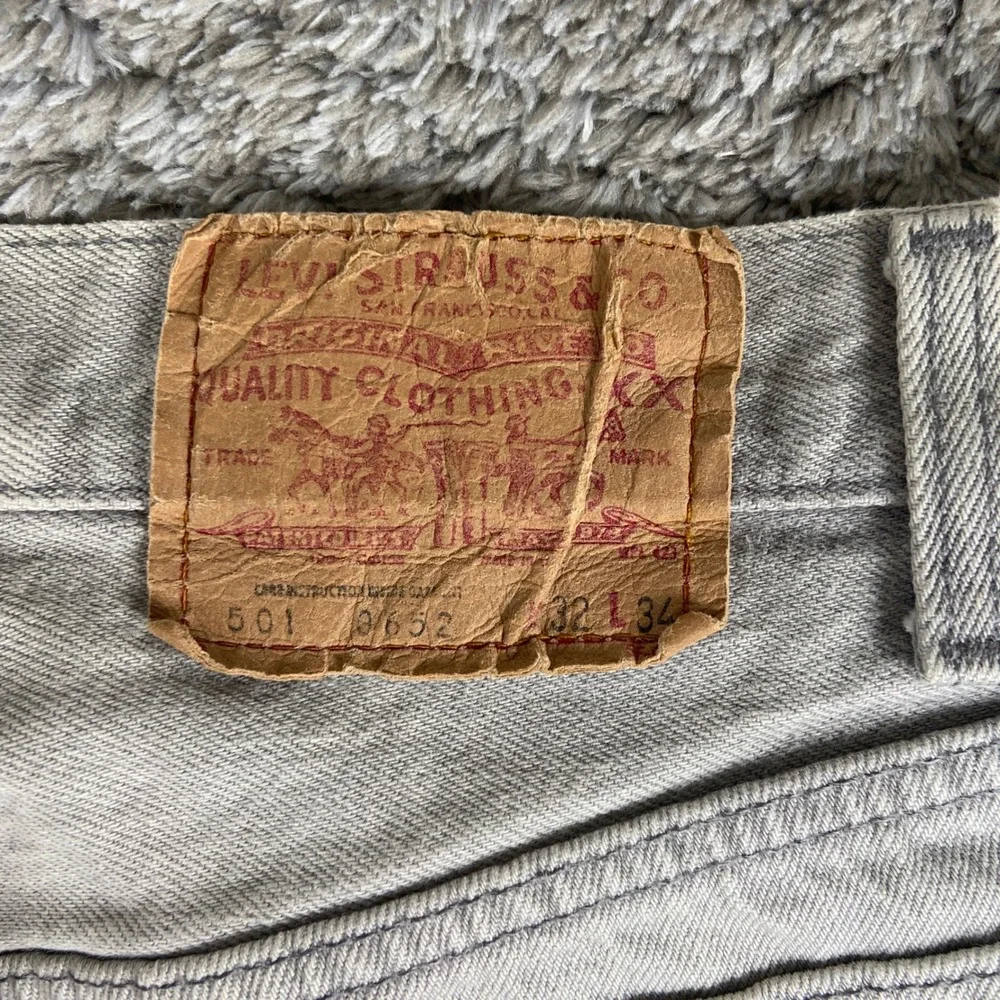 Vintage Levi's 501 Jeans Mens 32x34 (Fits 31x29) Grey Denim Straight Leg 90s USA
